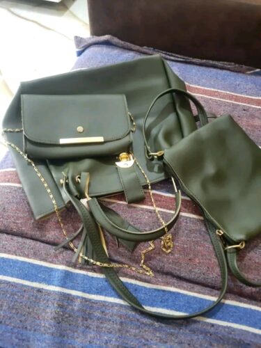 Stylish Women's Green Handbag set photo review